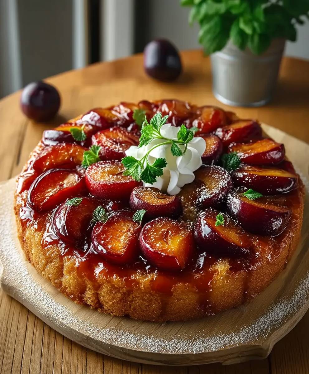 Plum Upside Down Cake