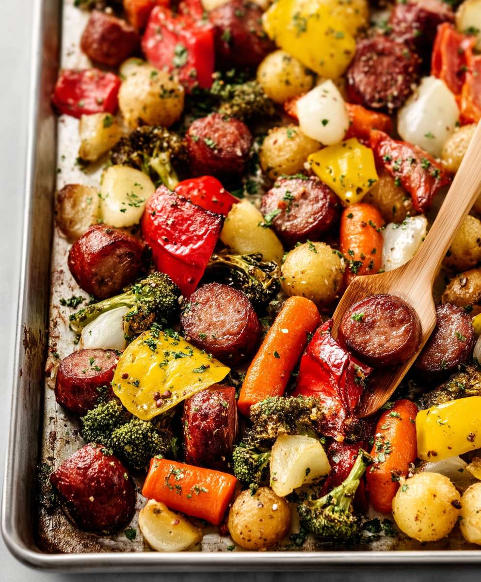 Sheet Pan Sausage Veggies