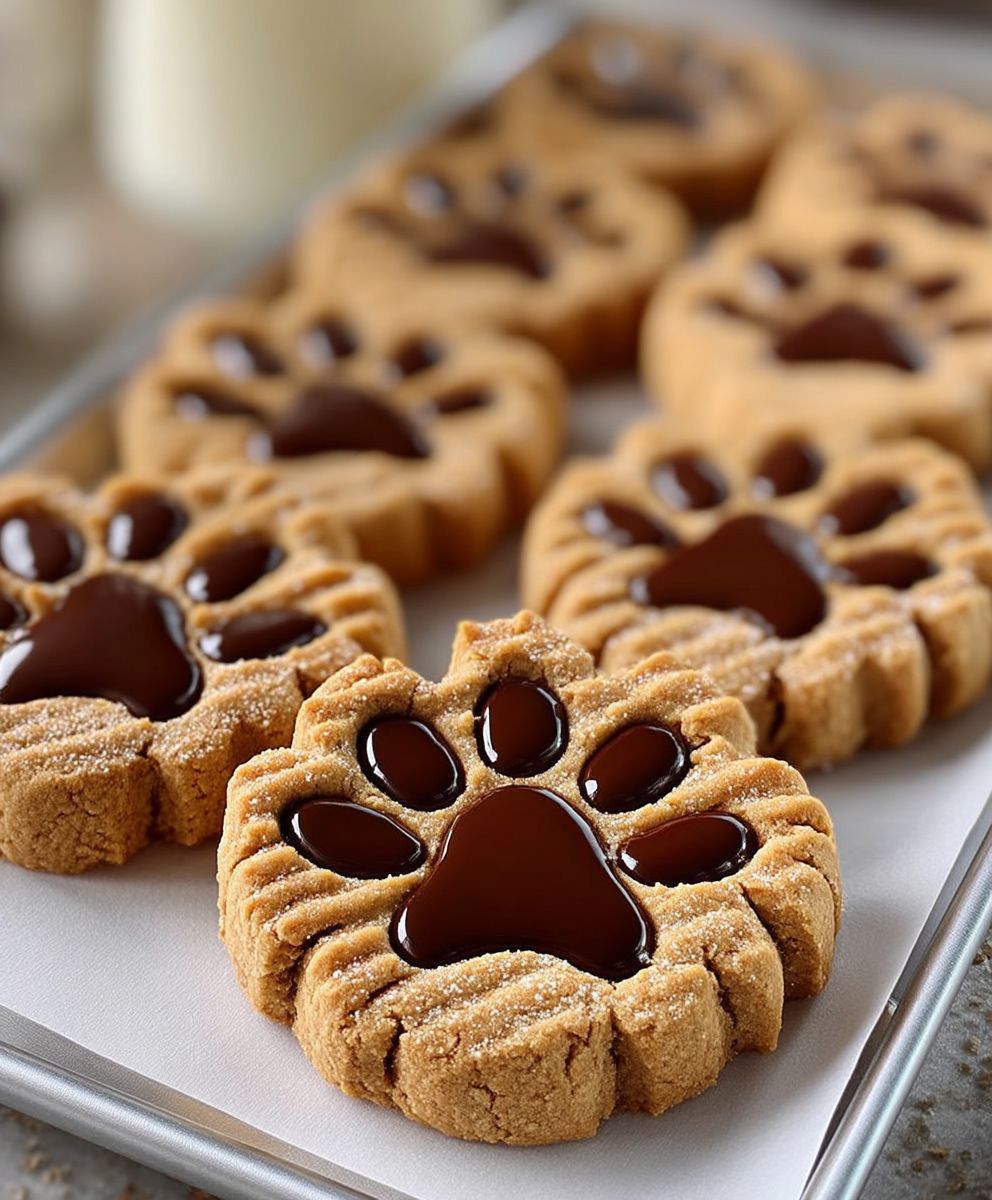 Peanut Butter Paw Print Cookies