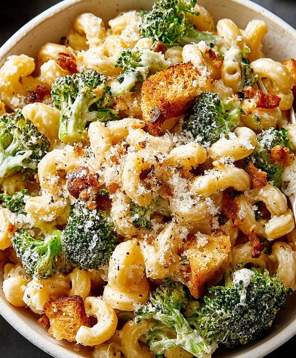 Broccoli Caesar Pasta Salad