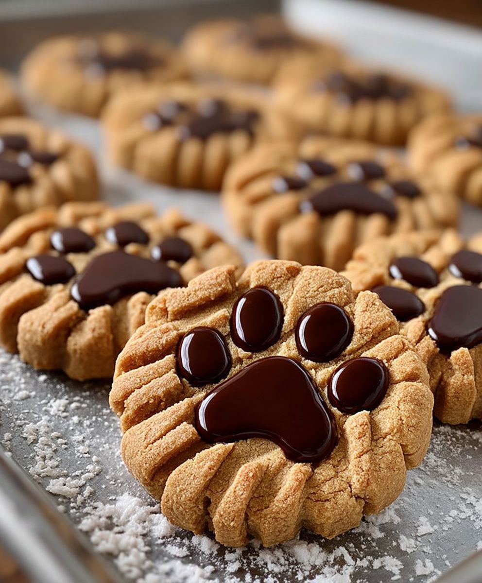 Peanut Butter Paw Print Cookies