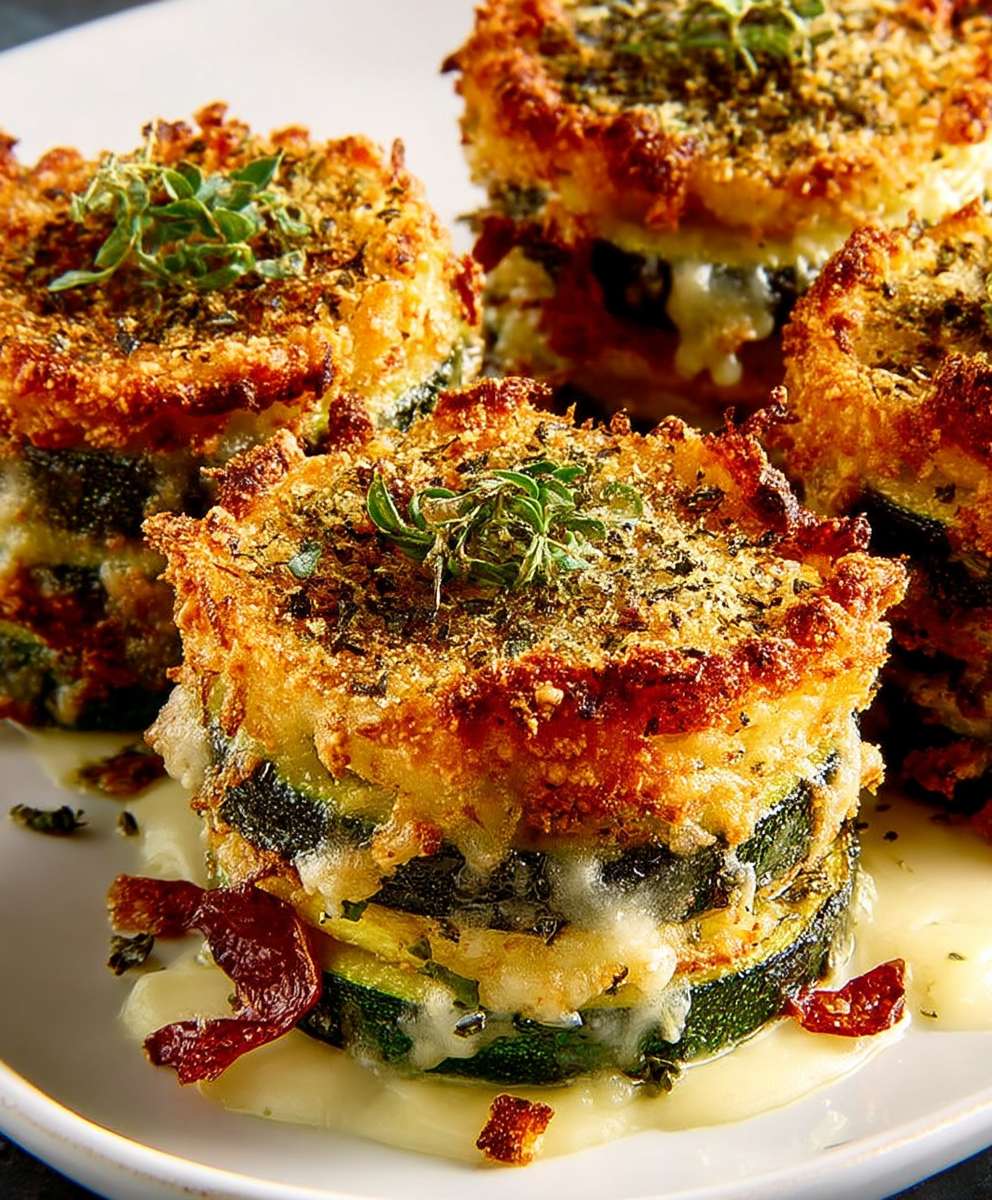 Crispy Zucchini Stacks