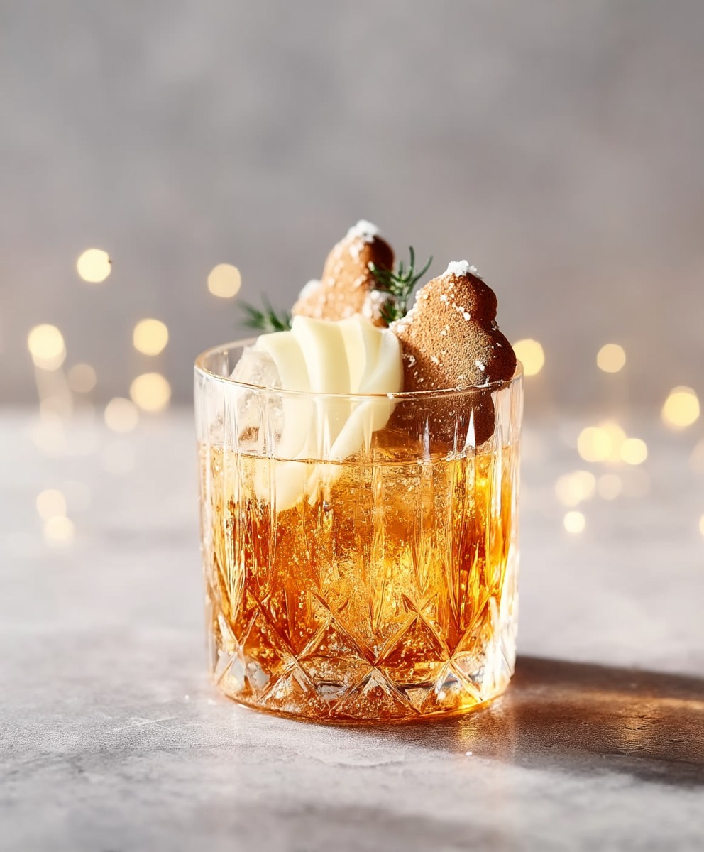 Gingerbread old fashioned cocktail