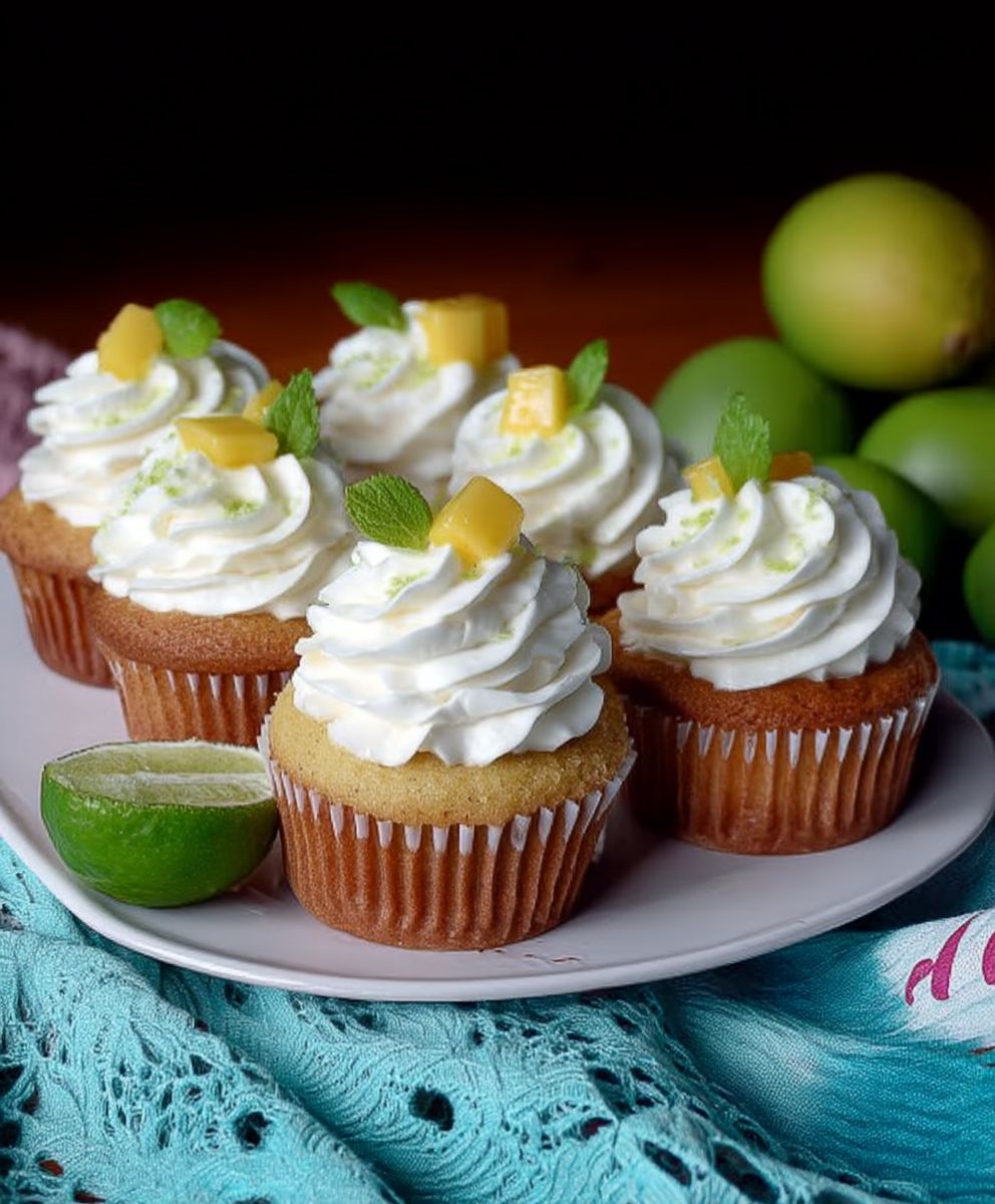 Mango Key Lime Cupcakes