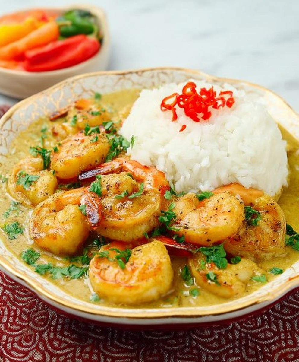 Hawaiian shrimp chicken curry