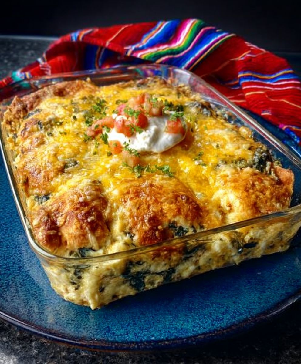 Chicken Tortilla Spinach Casserole
