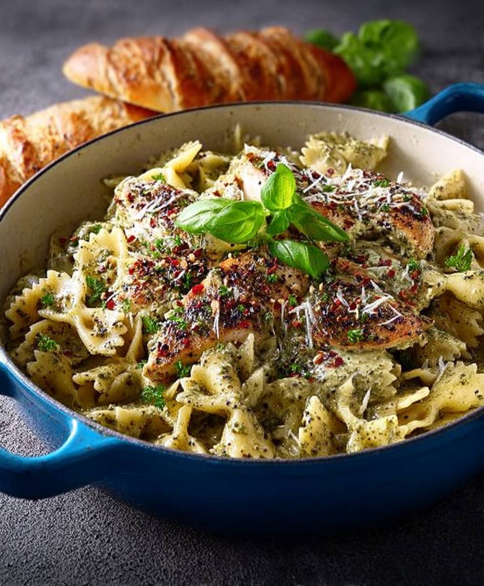 Chicken pesto pasta