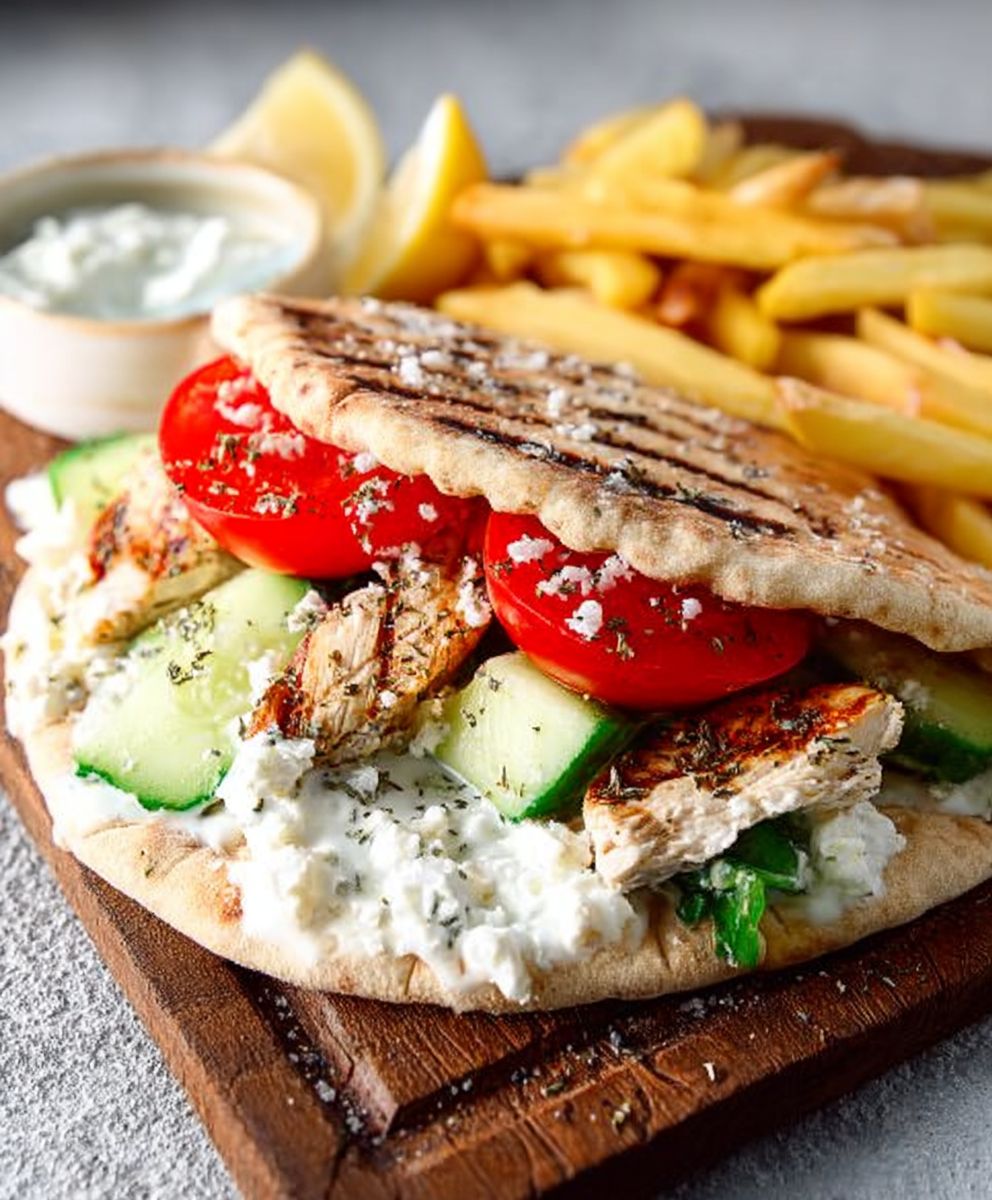 Greek Chicken Pitas