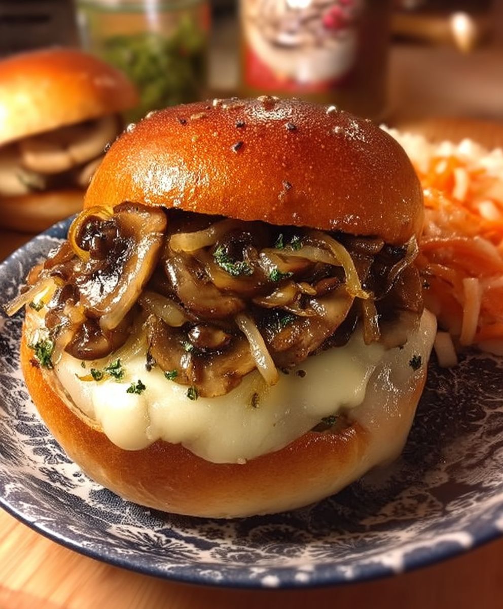 Mushroom Swiss Burgers