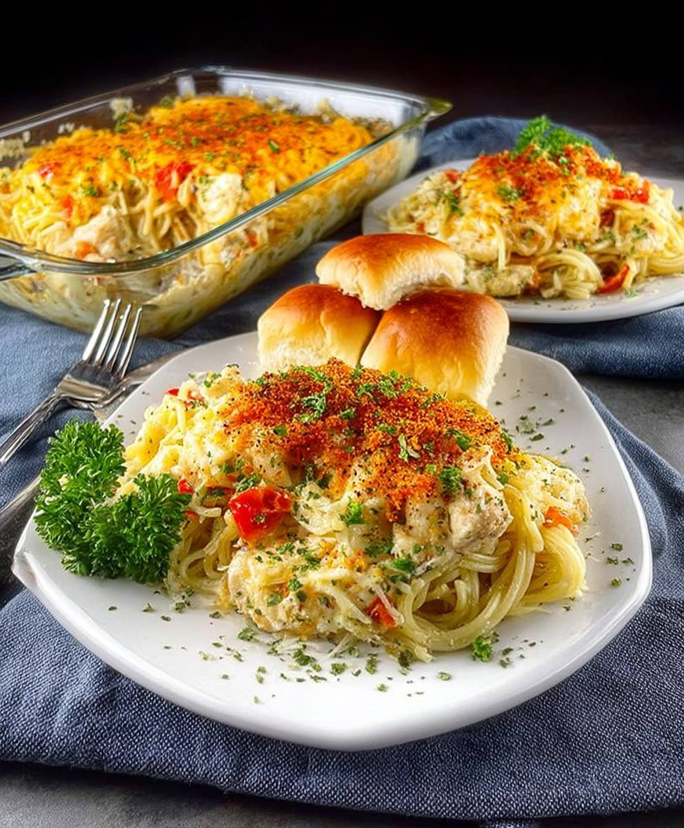 Chicken spaghetti casserole