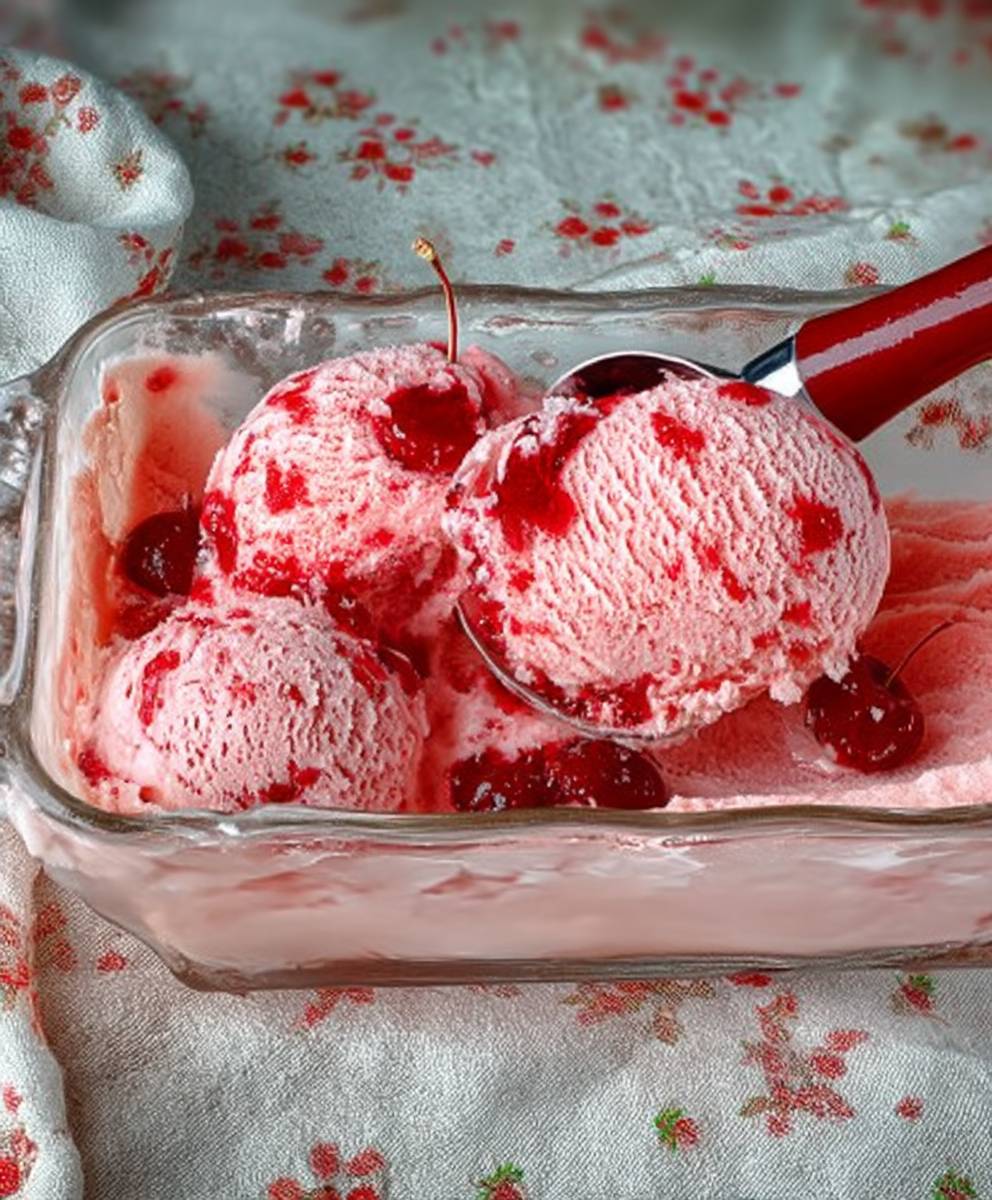 Cherry ice cream