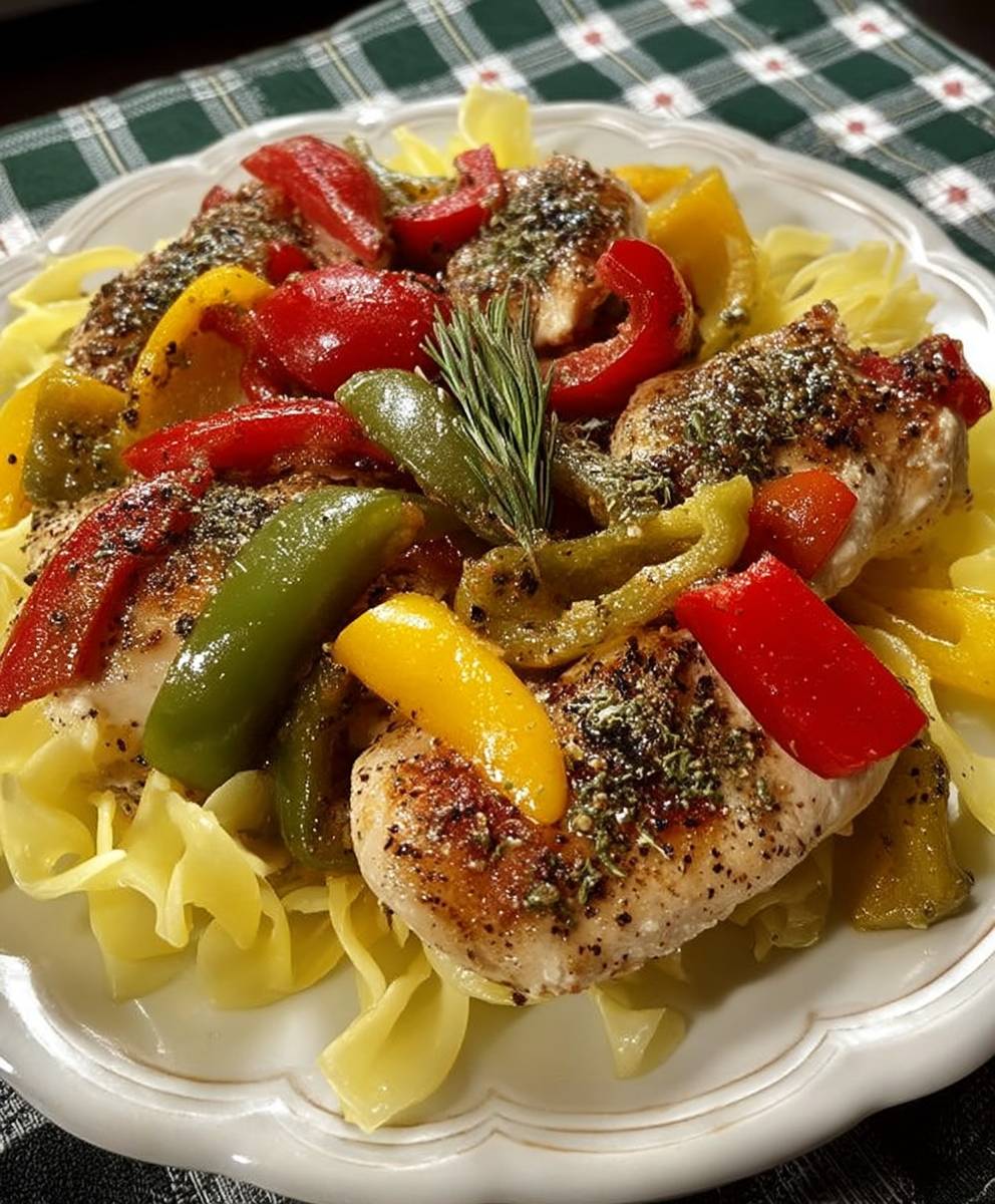 Chicken and peppers