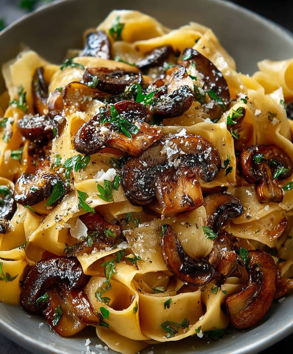 Mushroom Pappardelle Pasta