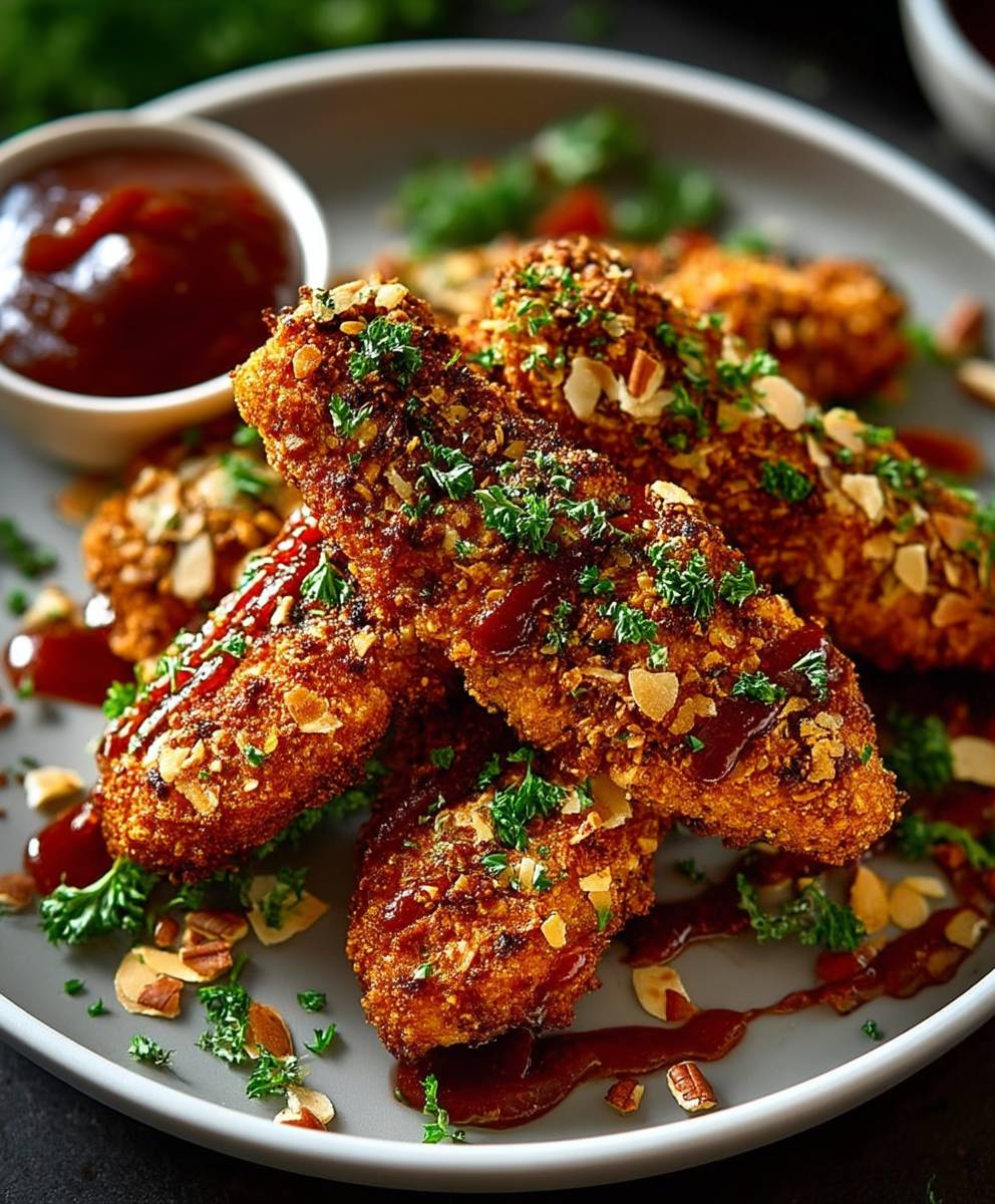 Pecan crusted chicken tenders