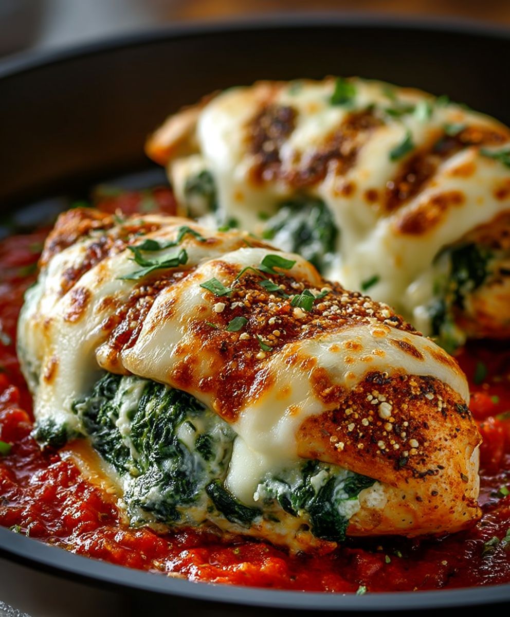 Stuffed chicken breast spinach ricotta
