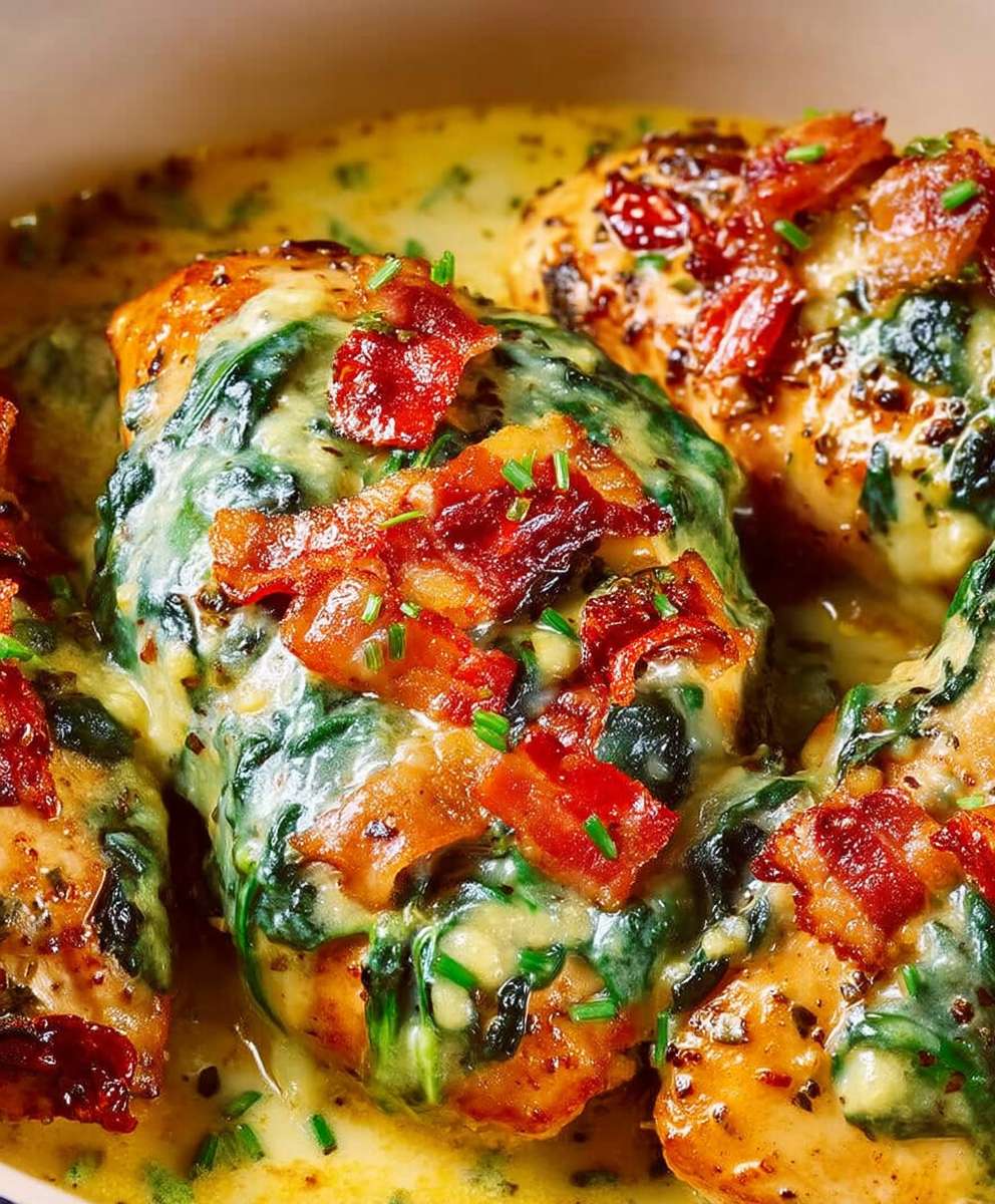Tomato Spinach Bacon Chicken