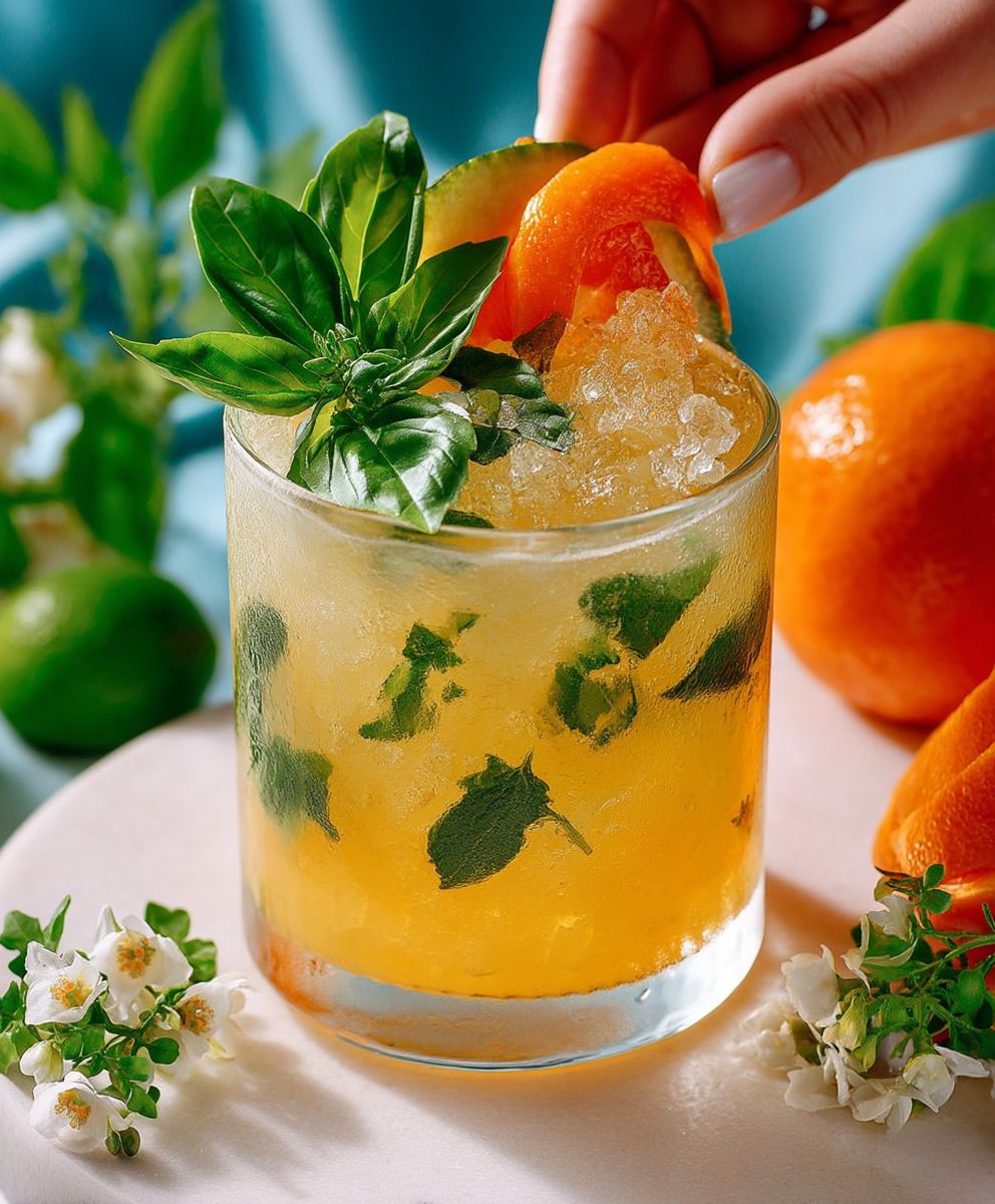Citrus Basil Smash Mocktail