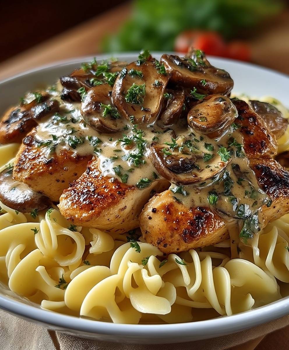 Chicken medallions mushroom sauce