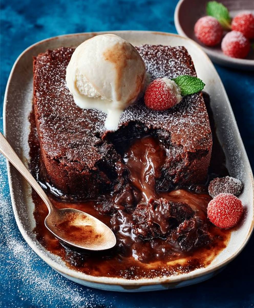 Dark chocolate stout pudding