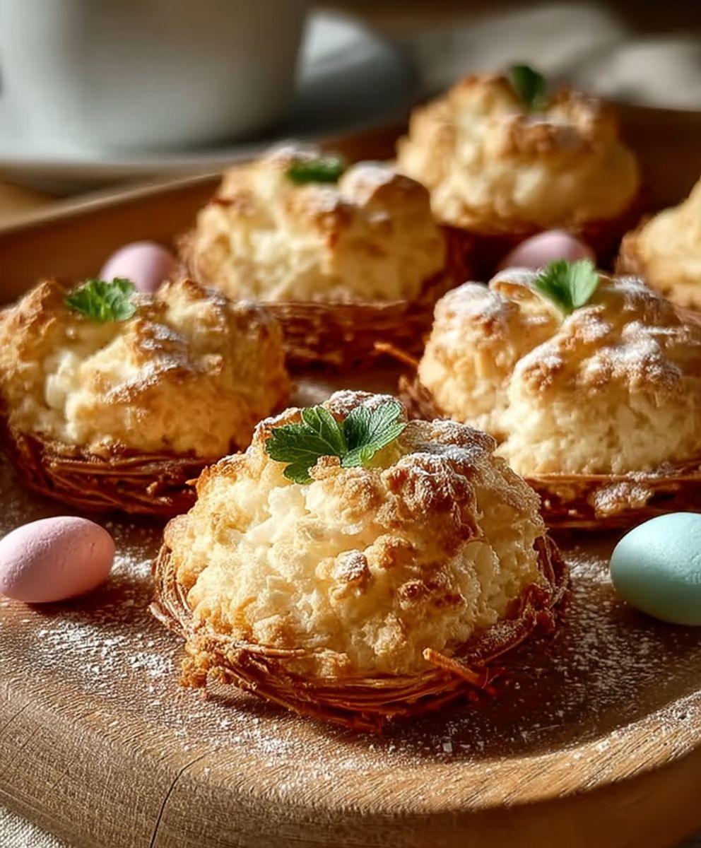 Coconut nest macaroons