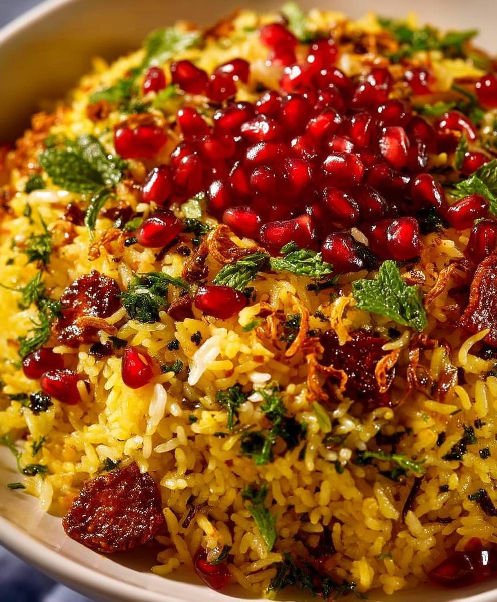 Jewelled rice pilaf Easter