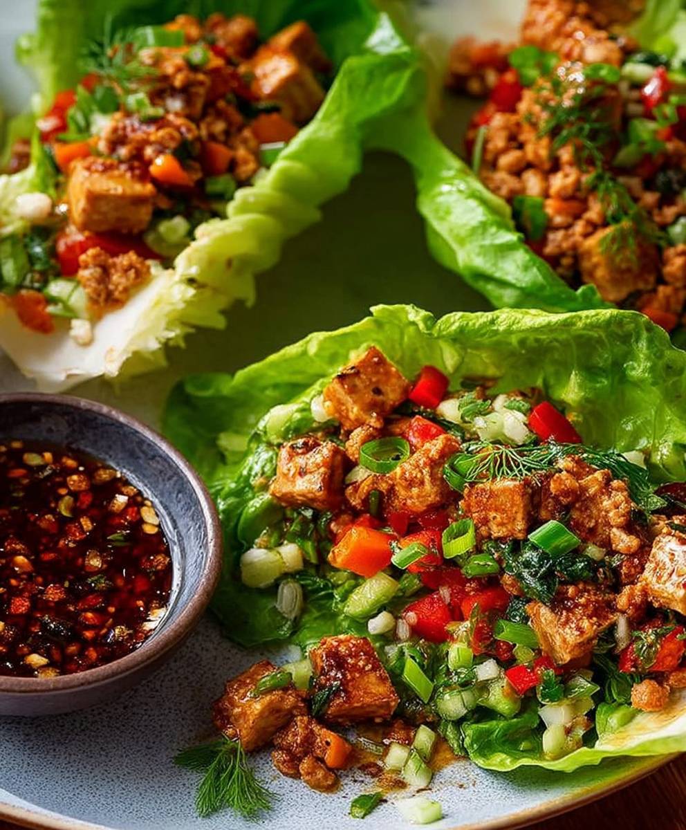 Vegetarian lettuce wraps