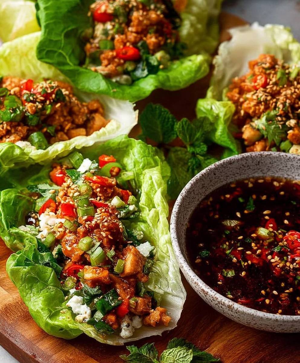 Vegetarian lettuce wraps