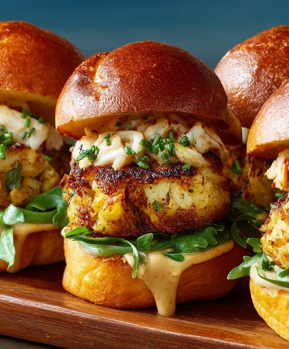 Cajun crab cake sliders