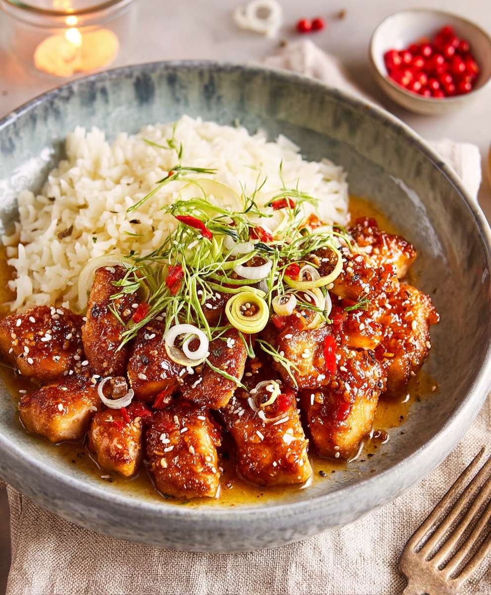 Honey glazed chicken