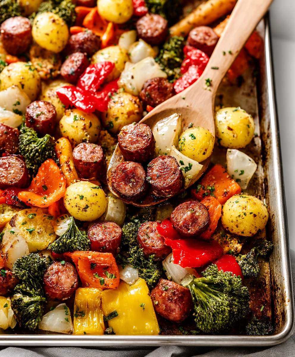 Sheet Pan Sausage Veggies