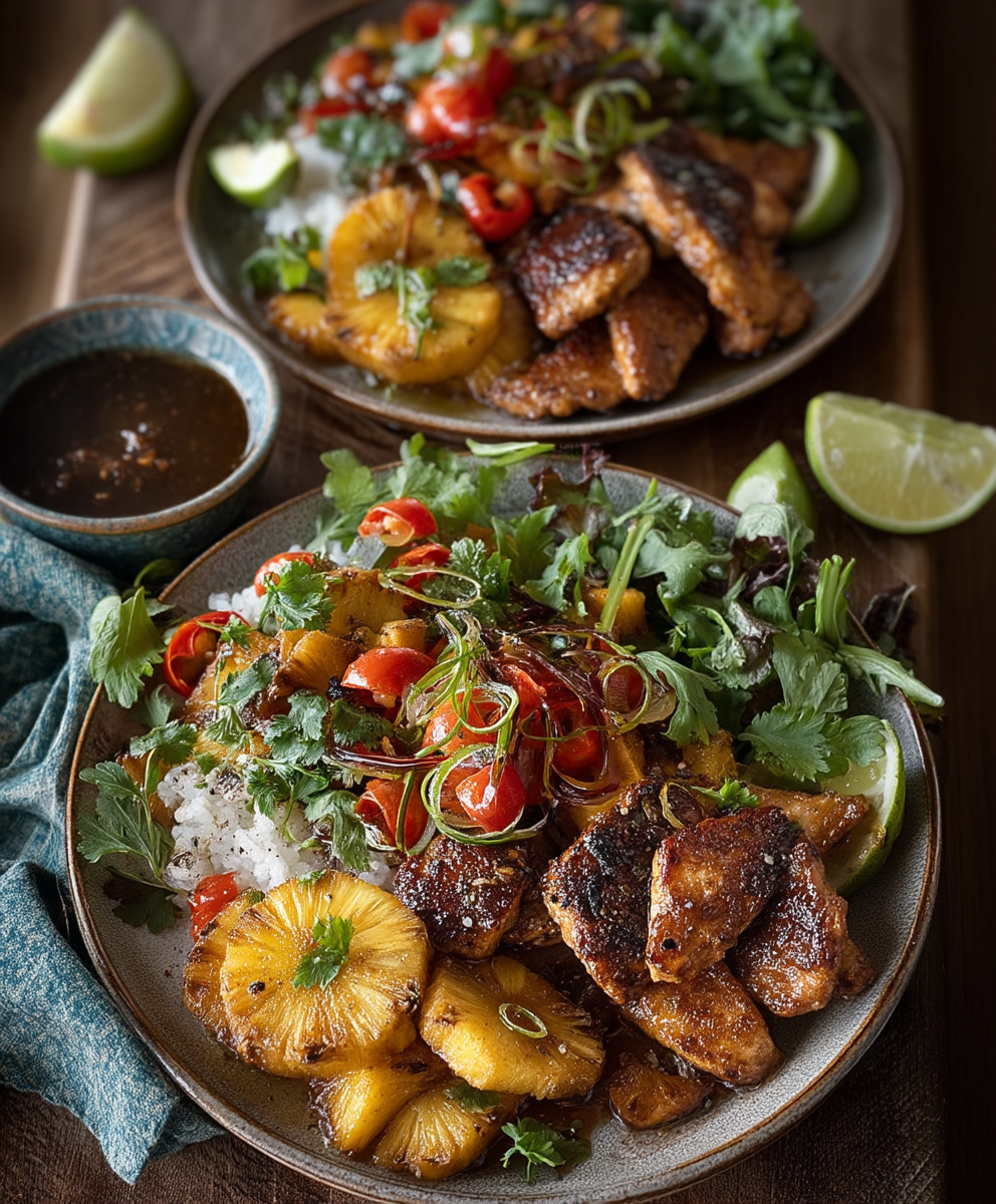 Pineapple chicken bowls