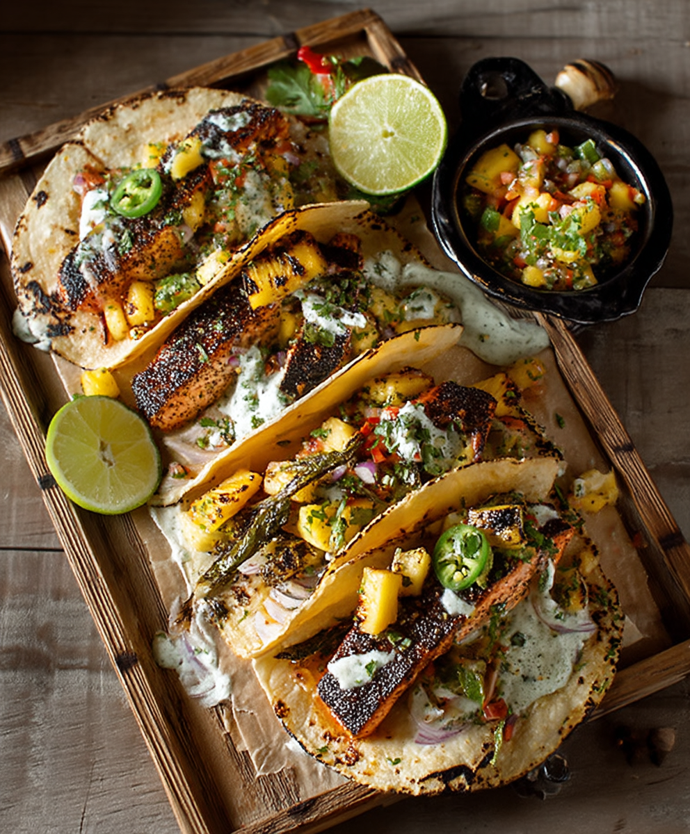 Blackened Salmon Tacos