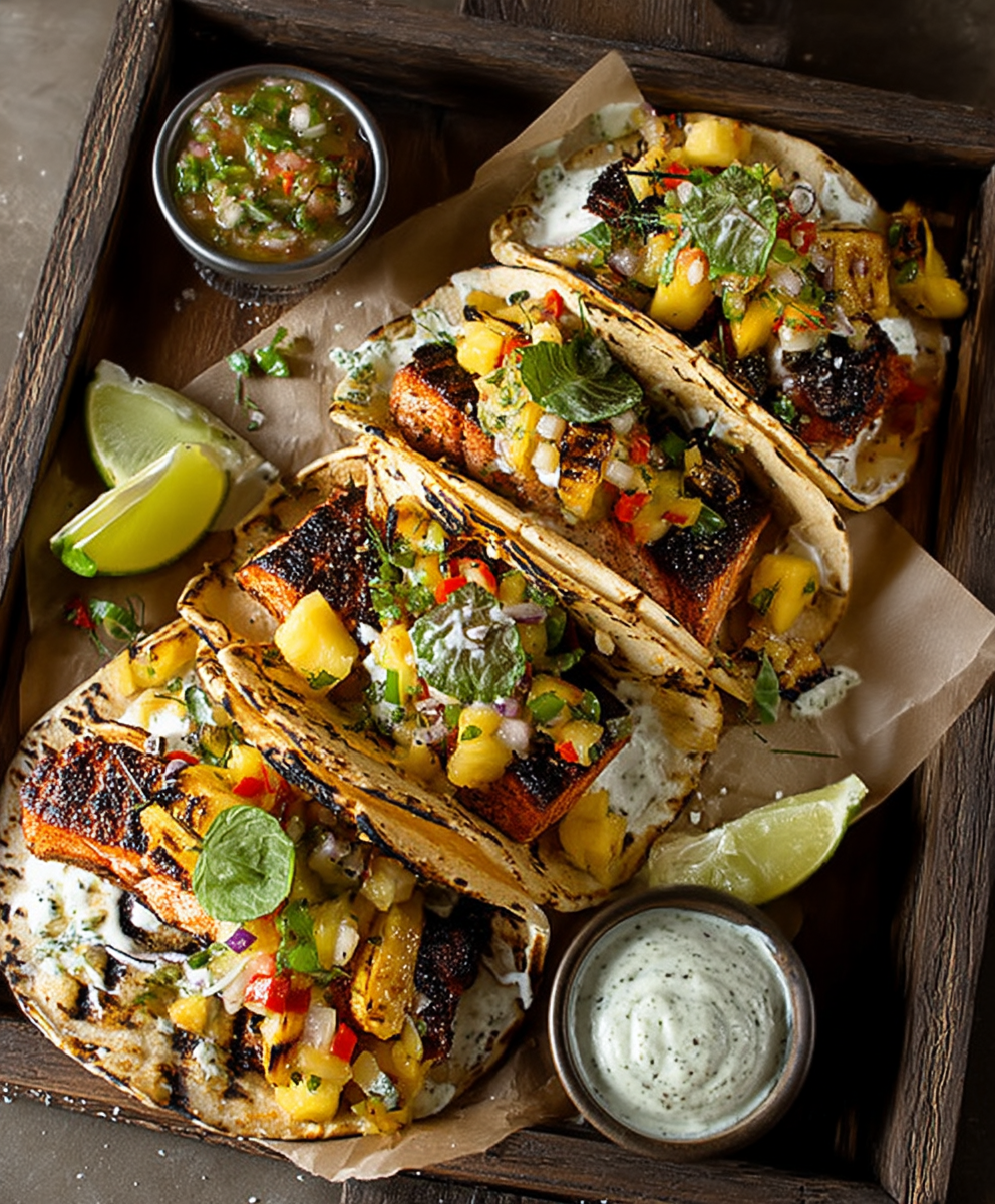 Blackened Salmon Tacos