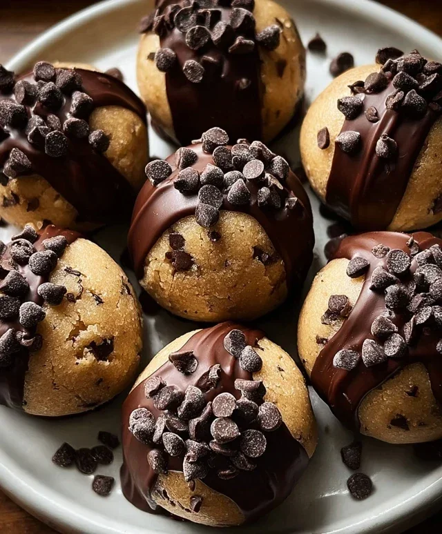Chocolate-Dipped Cookie Dough Pieces
